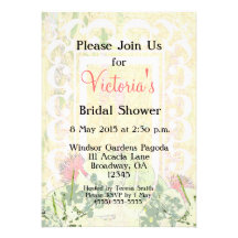 Customizable Tropical Victorian Bridal Party - Invitations