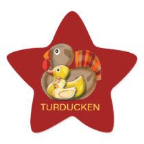 Customizable Turducken Design Star Stickers