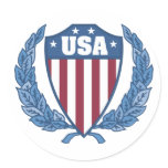Customizable USA Emblem Stickers