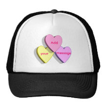 Customizable Valentine Candy Hearts Look Custom Hats