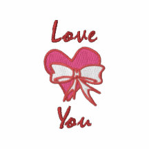 Customizable Valentine Heart with Bow - add text Polo