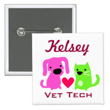 Customizable Vet Tech Button