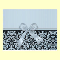 Customizable Vintage Damask Card (9) postcards