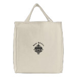 Customizable Vintage Damask Skull Tote Bag embroidered bags