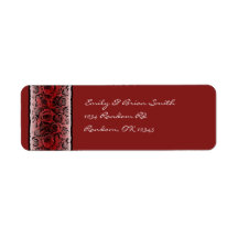 Customizable vintage rose return address labels