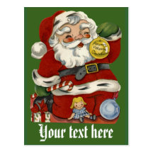 Customizable Vintage Santa Claus Cards Post Cards
