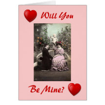 Customizable Vintage Valentines Greeting Card