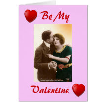 Customizable Vintage Valentines Greeting Card