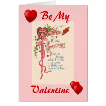 Customizable Vintage Valentines Poem Greeting Card