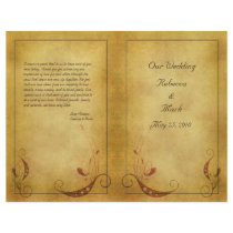 Customizable Vintage Wedding Program