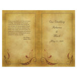 Customizable Vintage Wedding Program flyers