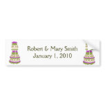 Customizable Wedding Cake Bumper Sticker bumper stickers
