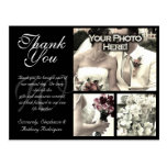 Customizable Wedding Thank You Card 3 Photos Post Cards