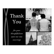Customizable Wedding Thank You Card Photo Pictures Post Card