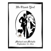 Customizable Wedding Thank You Postcard