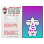 Customizable Weekly Church Bulletin (Inside Blank) Letterhead Template