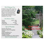 Customizable Weekly Church Bulletin (Outside Only)