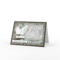 CUSTOMIZABLE White Dove Christmas Card