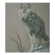 Customizable Wolf Art Poster Photograph
