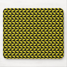 Customizable Yellow and Black Triangle pattern Mouse Pad