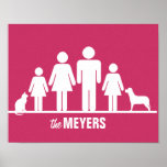 Customize a Family of Four Poster