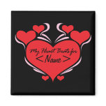 Customize Heart Beats for, <Name> Refrigerator Magnets