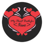 Customize Heart Beats for, <Name> stickers