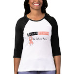 Customize I Wear Peach Ribbon Uterine Cancer t-shirts