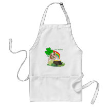 Customize It! - Bulldog Puppy St. Patrick's Day aprons