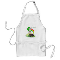 Customize It! Westie Puppy St. Patrick's Design aprons