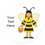 Customize Me -- Girl in Bee costume Sticker