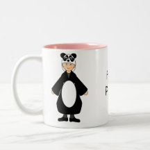 Customize Me -- Kid in Panda outfit Coffee Mugs