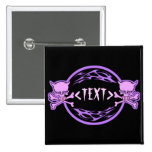 Customize Pastel Skulls and Flames , <TEXT> Pins