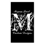 customize your monogram business card templates