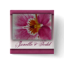 Customize your own floral pinback button