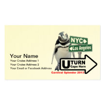 Customize Your Sally The Penguin Cruise Cards Business Cards
