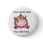 Customize Yourself Blond Girl Braids Pins