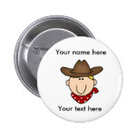 Customize Yourself Blonde Cowboy Buttons