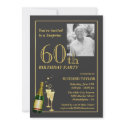 Customized 60th Birthday Party Invitations