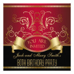 Customized 80th Birthday Party Invitation