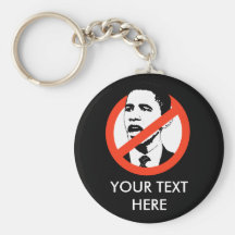 CUSTOMIZED ANTI-OBAMA SLOGAN KEY CHAINS