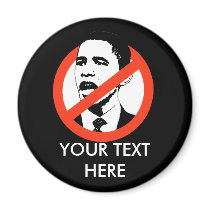 CUSTOMIZED ANTI-OBAMA SLOGAN REFRIGERATOR MAGNET