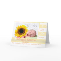 Customized Baby Photo Birth Announcement Card