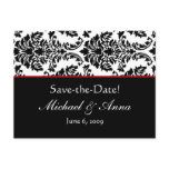 Customized Baroque Black & Red Save The Date