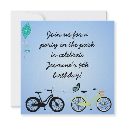 Customized Bicycles Birthday Invites by kids_birthdays