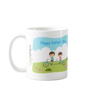 Customized*Bike with Father-Happy Father's Day Coffee Mugs by polkadotinks