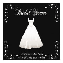 Customized Black and White Bridal Shower Invite