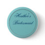 Customized bridesmaid buttons in tiffany blue