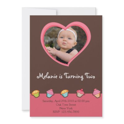 Customized*Cupcake Invitation Card by polkadotinks