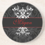 Customized Dark Elegance Beverage Coasters